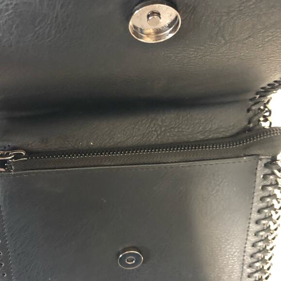 Falabella-Inspired Leather & Denim Embroidered Crossbody Bag Chic Statement - Picture 10 of 13